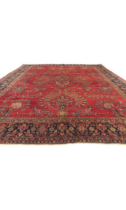 9 x 12 Antique Persian Sarouk Rug 78525