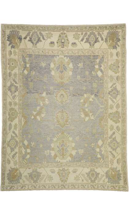 9 x 12 Turkish Gray Oushak Rug 51620