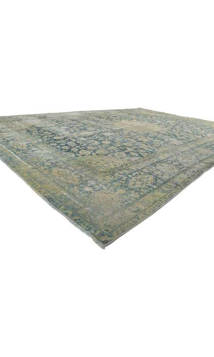 9 x 13 Distressed Faded Persian Rug 76820