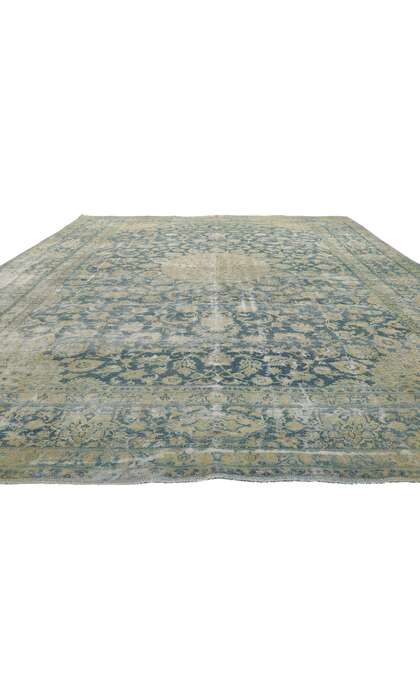 9 x 13 Distressed Faded Persian Rug 76820