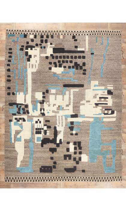 10 x 13 Modern Moroccan High-Low Rug 81007