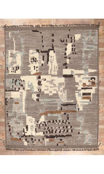 10 x 13 Modern Moroccan Rug High Low Pile 80981