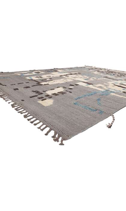 10 x 13 Modern Moroccan Rug High Low Pile 80983