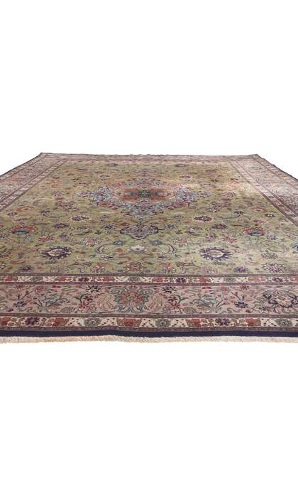 10 x 13 Vintage Persian Tabriz Rug 53864