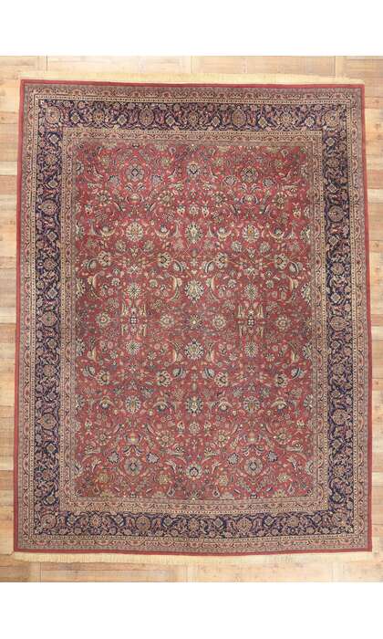 10 x 13 Vintage Indian Tabriz Rug 78543