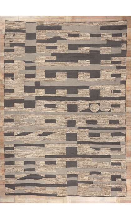 10 x 14 Earth-Tone Modern Moroccan Rug 80992