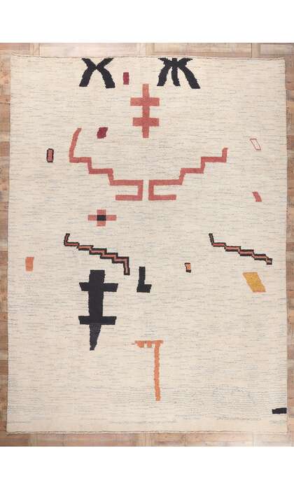 10 x 14 Modern Primitive Moroccan Rug 81012