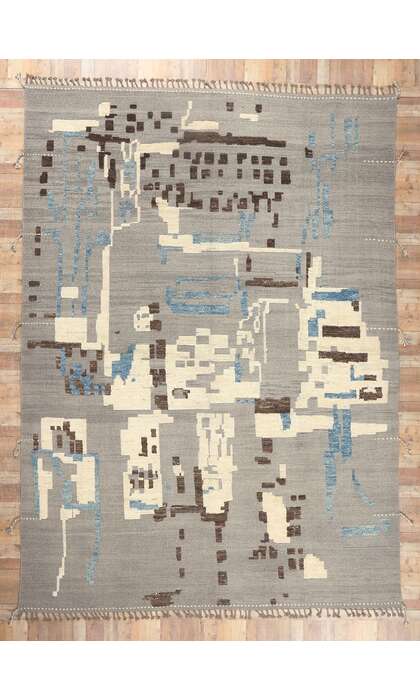 12 x 16 Modern Moroccan Rug High Low Pile 80984