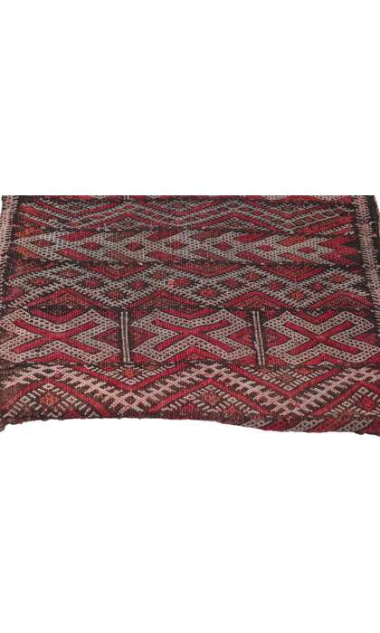 1 x 1 Moroccan Tribal Textile Fragment 78448