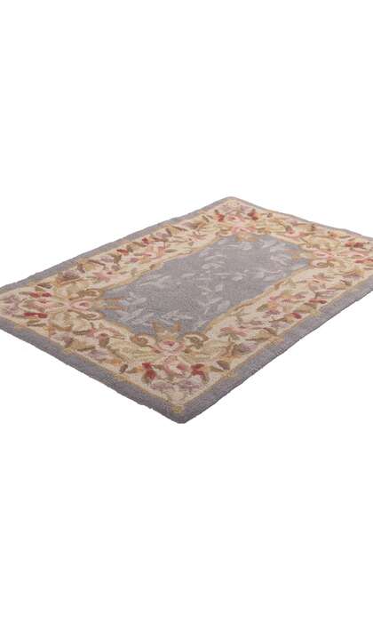 2 x 3 Vintage American Floral Hooked Rug 78554