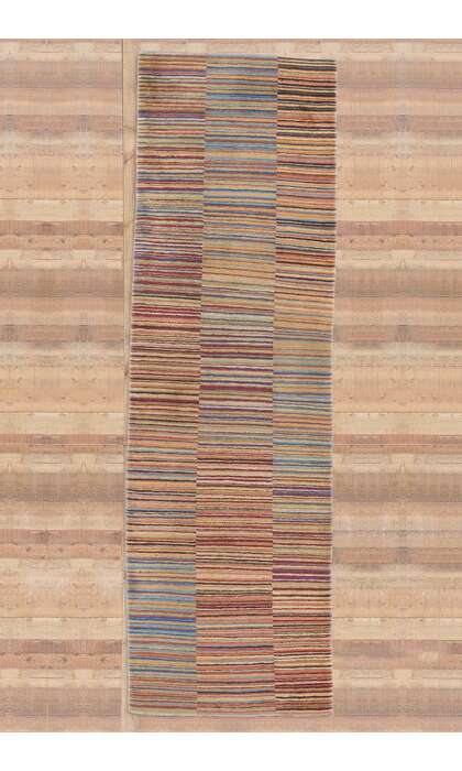 3 x 10 Colorful Striped Tibetan Runner Rug 78531