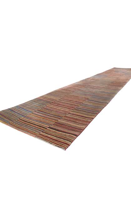 3 x 17 Colorful Striped Tibetan Runner Rug 78534