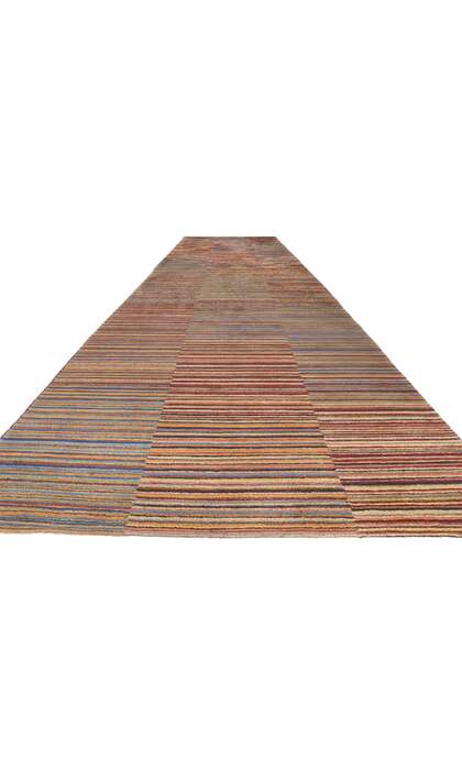 3 x 17 Colorful Striped Tibetan Runner Rug 78534