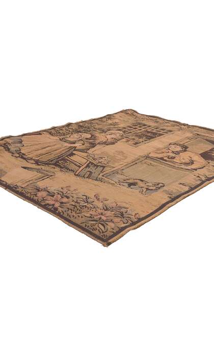 3 x 4 Antique French Tapestry 78542