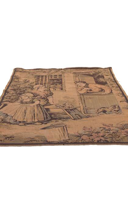 3 x 4 Antique French Tapestry 78542