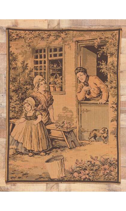 3 x 4 Antique French Tapestry 78542