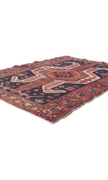 4 x 5 Antique Persian Karaja Heriz Rug 61242