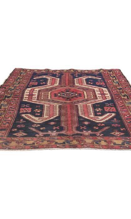 4 x 5 Antique Persian Karaja Heriz Rug 61242