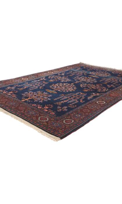 4 x 6 Antique Persian Sarouk Farahan Rug 78561
