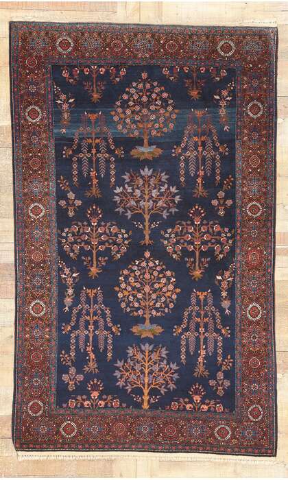 4 x 6 Antique Persian Sarouk Farahan Rug 78561