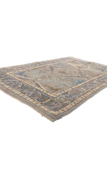 4 x 7 Earth-Tones Modern Oushak Rug 81001
