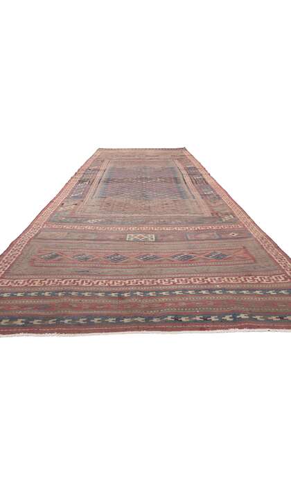 5 x 18 Vintage Persian Shahsavan Kilim Rug 61246