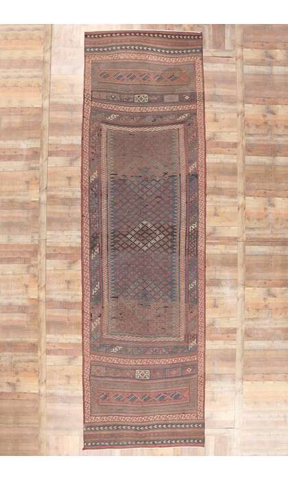 5 x 18 Vintage Persian Shahsavan Kilim Rug 61246