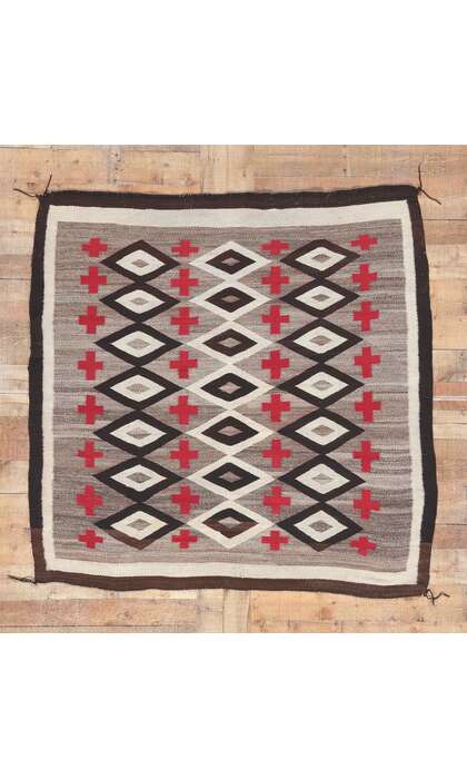 5 x 5 Antique Ganado Navajo Rug 78559
