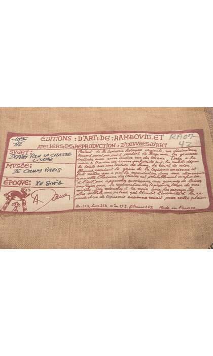 5 x 5 Vintage Medieval French Tapestry 78549