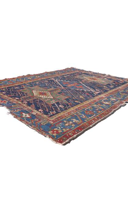 5 x 6 Antique Persian Serapi Rug 78541