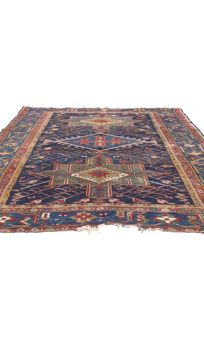 5 x 6 Antique Persian Serapi Rug 78541