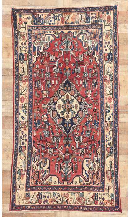 5 x 9 Vintage Persian Hamadan Rug 61258