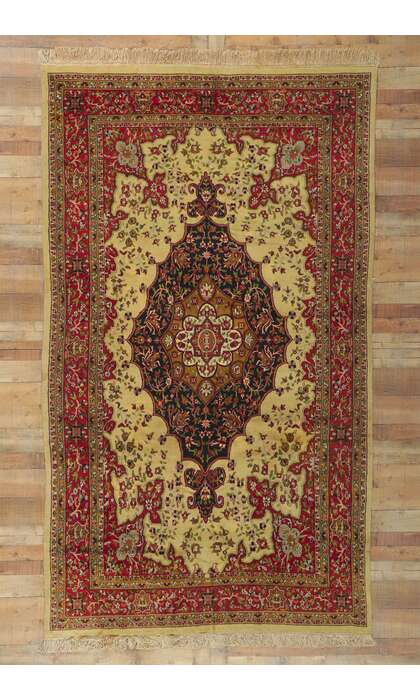 6 x 11 Vintage Indian Isfahan Rug 78304