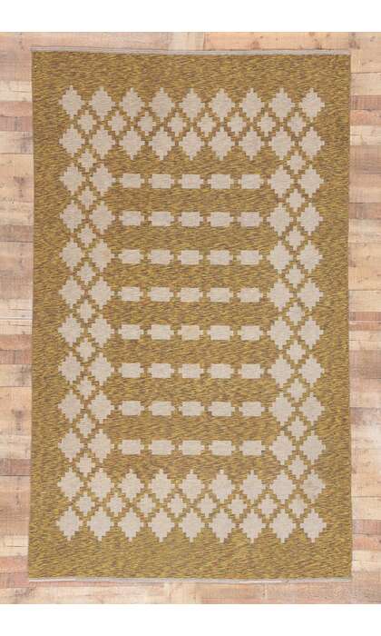 6 x 10 Vintage Reversible Swedish Rollakan Rug 74982