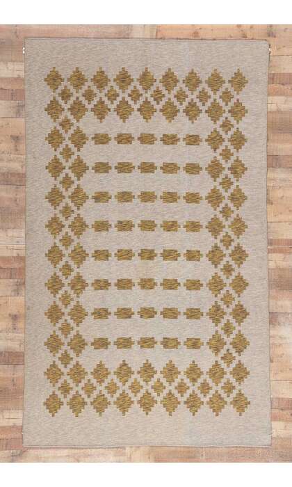 6 x 10 Vintage Reversible Swedish Rollakan Rug 74982