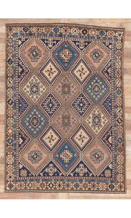 6 x 9 Antique Persian Shiraz Rug 61229
