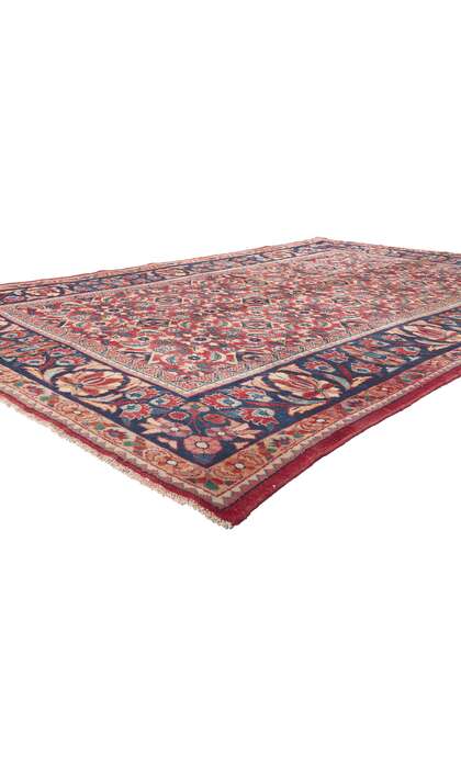 7 x 10 Vintage Red Persian Mahal Rug 61227