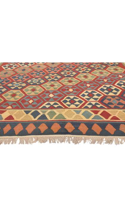 7 x 9 Vintage Persian Tribal Shiraz Kilim Rug 61232