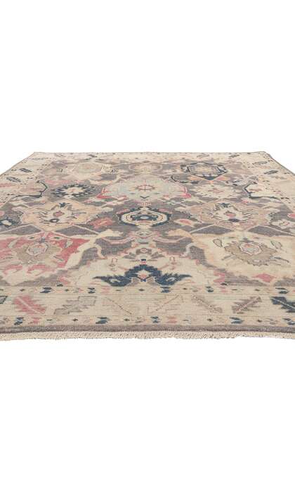 8 x 10 Earth-Tone Modern Oushak Rug 80988