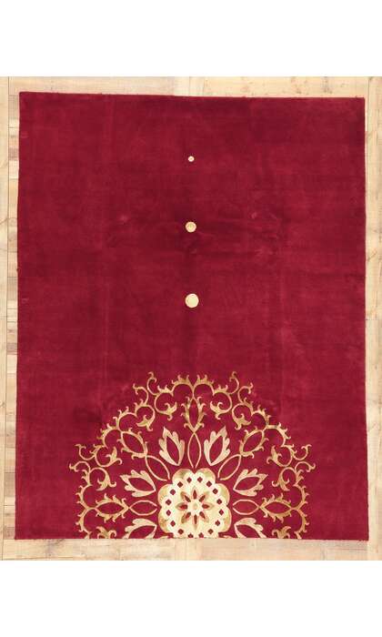8 x 10 Red Chinese Floral Rug 78539