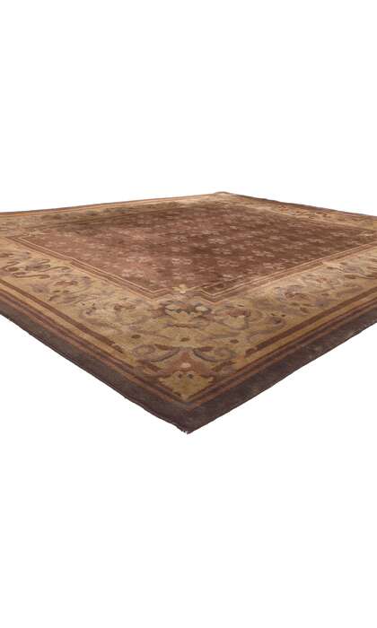 8 x 10 Earth-Tone Vintage Tibetan Rug 78458