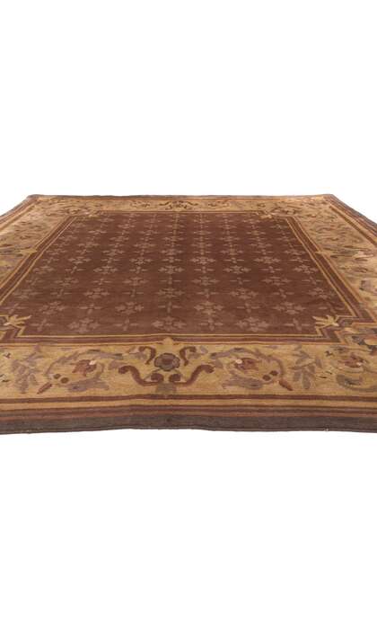 8 x 10 Earth-Tone Vintage Tibetan Rug 78458
