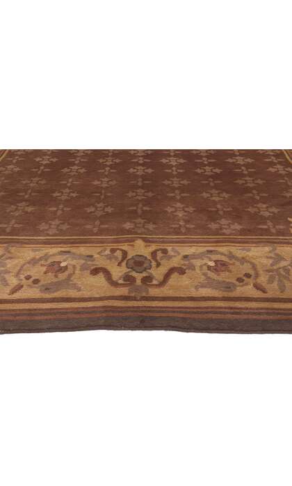 8 x 10 Earth-Tone Vintage Tibetan Rug 78458