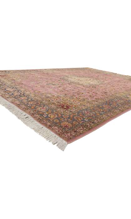 8 x 11 Vintage Pink Persian Tabriz Rug 77721
