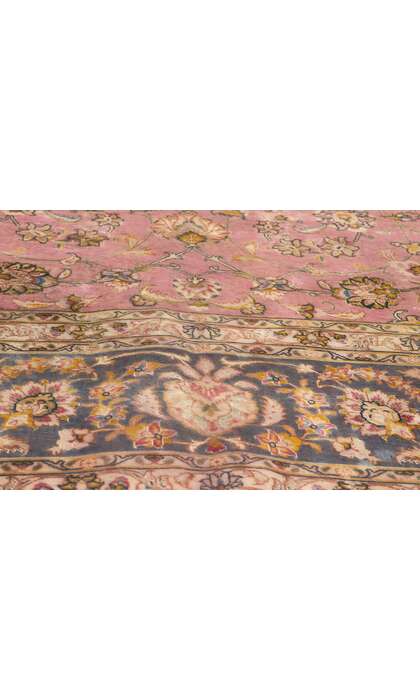 8 x 11 Vintage Pink Persian Tabriz Rug 77721