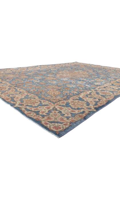 8 x 12 Vintage Blue Persian Isfahan Rug 61251