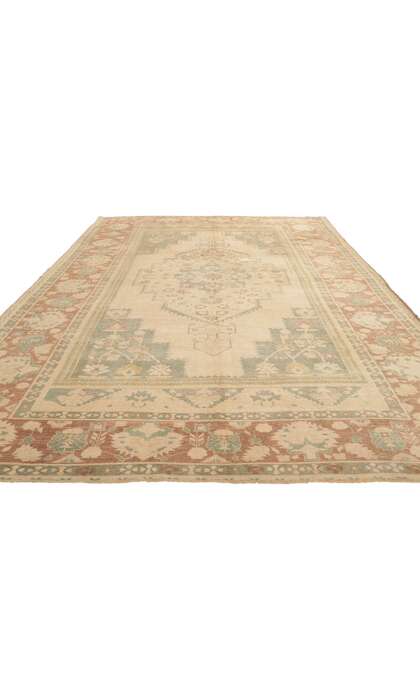 8 x 13 Vintage Turkish Oushak Rug 53680