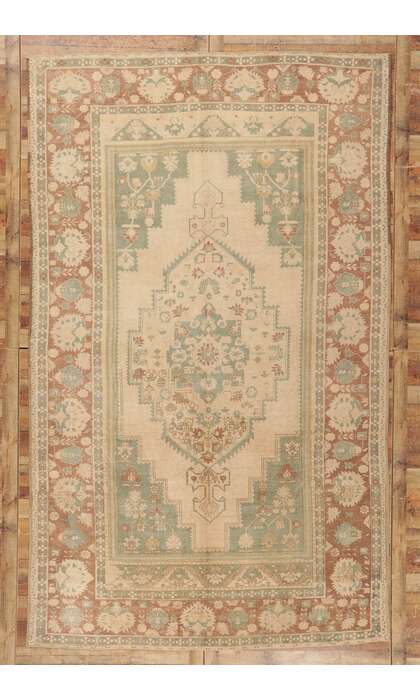 8 x 13 Vintage Turkish Oushak Rug 53680