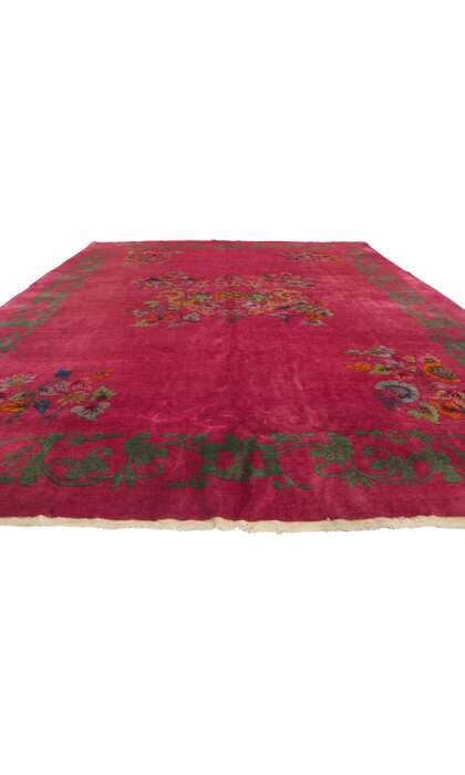 9 x 12 Antique Chinese Art Deco Rug 78301