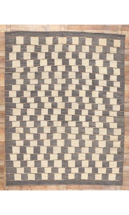 9 x 11 Earth-Tones Modern Moroccan Rug 80996